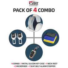 Load image into Gallery viewer, Metal Car Key Cover for Tata Altroz | Punch | Tiago | Bolt | Harrier | Tigor | Gravitas | Nexon | New Safari 4 Button Smart Key