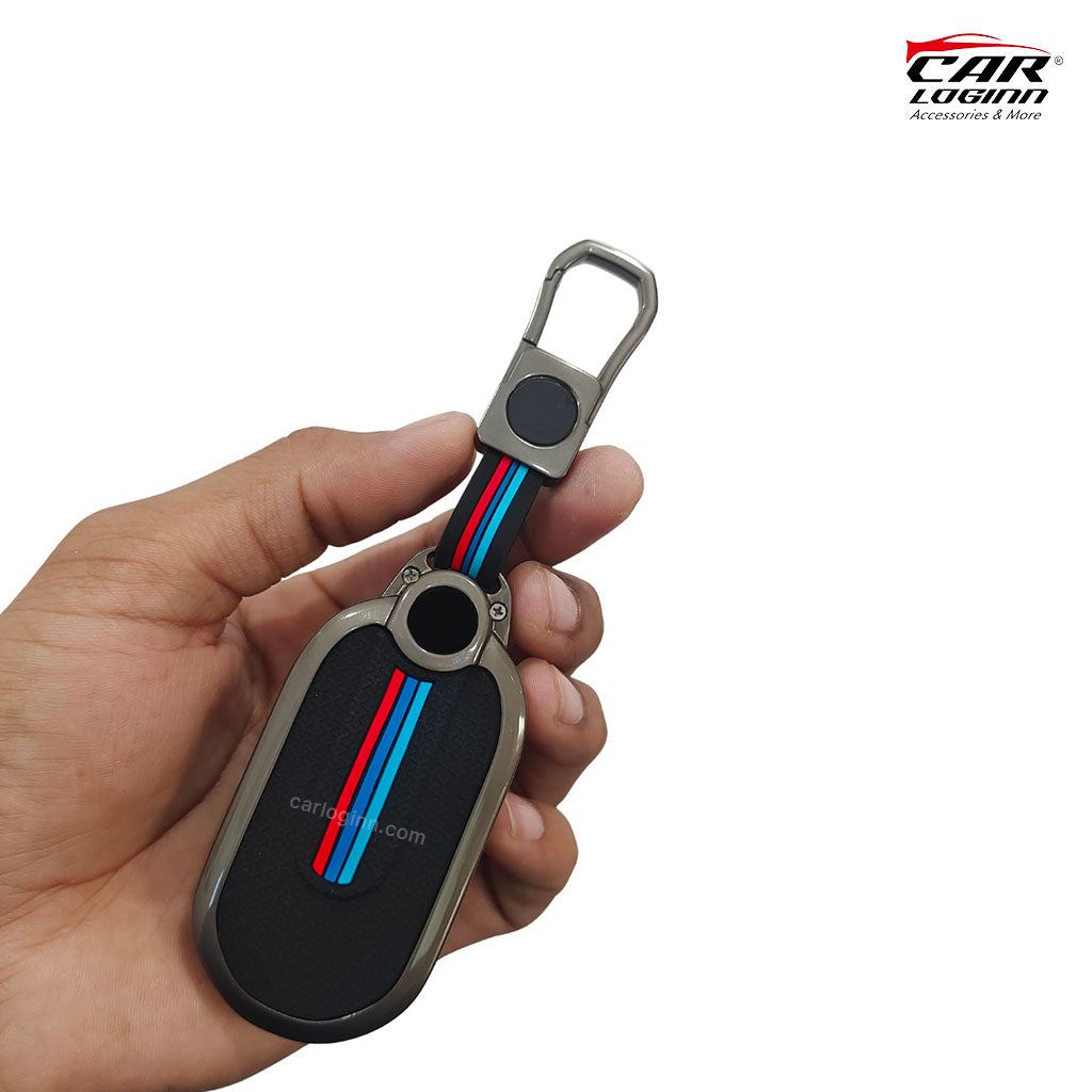 Metal Silicon Key Cover Fit for MG Comet EV Electric 3 Button Flip Key (Base VARIENT)