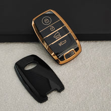 Load image into Gallery viewer, TPU Car Key Cover Fit for KIA Carens | Carnival | Seltos | Sonet (4 Button Smart Key)