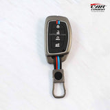 Metal Car Key Cover for New Hyundai Alcazar | Creta Facelift 2024 | New Creta SX ( 4 Button Smart Key )