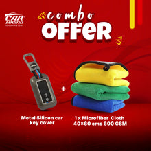 Load image into Gallery viewer, Metal Silicon Car Key cover for Maruti Suzuki  Grand Vitara | Fronx | New Brezza | XL 6 | Ignis | Baleno | New Ertiga | Ignis | New Swift | New Dezire (2 Button Smart Key)