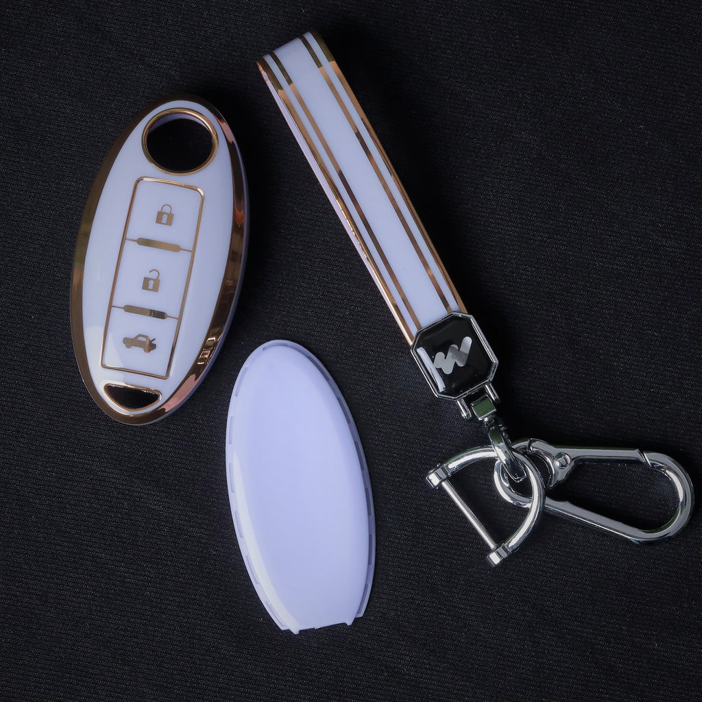 TPU Car Key Cover Fit for Nissan Sunny | Terrano | Magnite Smart Key