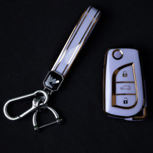 Load image into Gallery viewer, TPU Car Key Cover Fit for Toyota Innova Crysta | Corolla Altis Flip Key