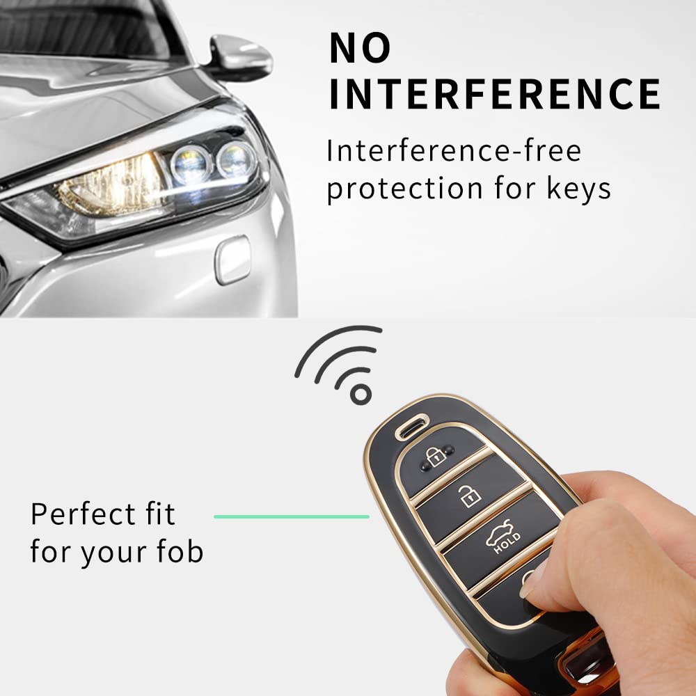 TPU Car Key Cover Fit for New Hyundai Tucson - 4 Button Smart Key (Copy)