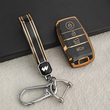 Load image into Gallery viewer, TPU Car Key Cover Fit for KIA Carens | Carnival | Seltos | Sonet (4 Button Smart Key)