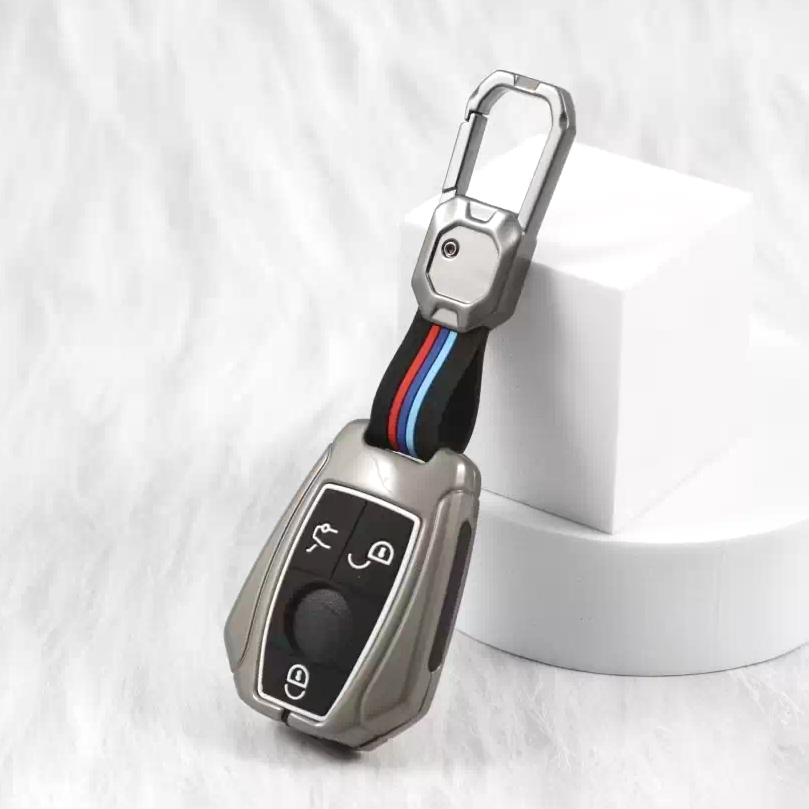 Metal Silicon Key case for Mercedes Benz GL Series | S – Class | C – Class | M – Class (3 Button Smart key)
