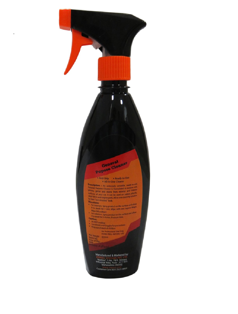 Jopasu General Purpose Cleaner (500 ml) Removes Tough Stains | Grease & Grime from car Interior Leather Seats, Fabrics & Vinyl Surfaces