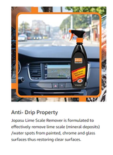 Load image into Gallery viewer, Jopasu Lime Scale Remover (500 ml) for Removing Hard Water Spots from Painted, Chrome, Glass & Vinyl Surfaces