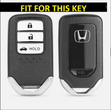 Load image into Gallery viewer, Metal Alloy Leather Key case for Honda Amaze | Accord | Jazz | Honda City | BR-V| CR-V | WR-V | Civic 3 Button Smart Key  (TAN)