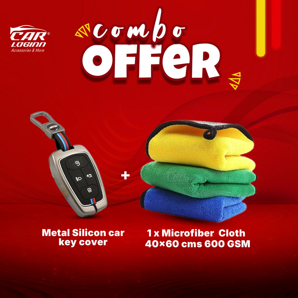 Metal Car Key Cover for Tata Altroz | Punch | Tiago | Bolt | Harrier | Tigor | Gravitas | Nexon | New Safari 4 Button Smart Key