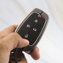 Load image into Gallery viewer, Metal Car Key Cover for Tata Altroz | Punch | Tiago | Bolt | Harrier | Tigor | Gravitas | Nexon | New Safari 4 Button Smart Key