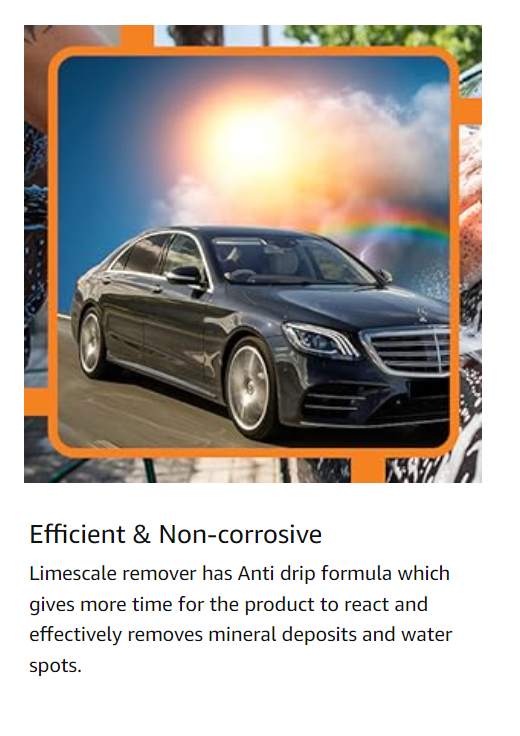 Jopasu Lime Scale Remover (500 ml) for Removing Hard Water Spots from Painted, Chrome, Glass & Vinyl Surfaces