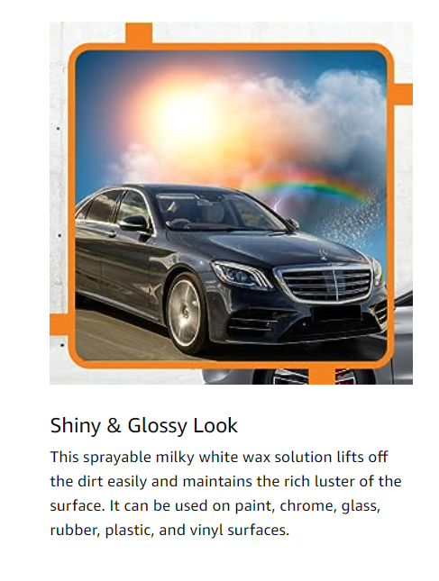 Jopasu Spray Wax (500 ml) with Free Microfibre with High-Shine Gloss Magnifier to Polish | Wax and Protect Painted Surface