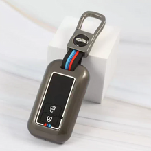 Load image into Gallery viewer, Metal Silicon Car Key cover for Maruti Suzuki  Grand Vitara | Fronx | New Brezza | XL 6 | Ignis | Baleno | New Ertiga | Ignis | New Swift | New Dezire (2 Button Smart Key)