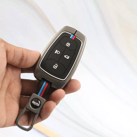Metal Car Key Cover for Tata Altroz | Punch | Tiago | Bolt | Harrier | Tigor | Gravitas | Nexon | New Safari 4 Button Smart Key