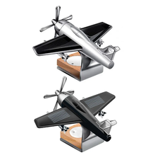 Load image into Gallery viewer, Solar Powered Car Perfume Diffuser/Dispenser | Aeroplane Glider Design | Auto Rotation Fan | For Car Dashboard with Perfume liquid & Organic Fragrance