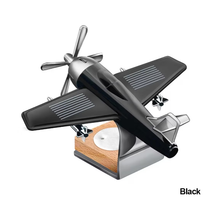 Load image into Gallery viewer, Solar Powered Car Perfume Diffuser/Dispenser | Aeroplane Glider Design | Auto Rotation Fan | For Car Dashboard with Perfume liquid & Organic Fragrance