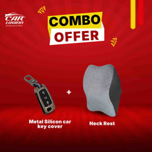 Load image into Gallery viewer, Metal Silicon Alloy Key case for Tata Harrier | Punch | Tigor | Bolt | Nexon | Hexa | Zest | Tiago Flip Key (3 Button Flip Key)