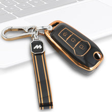 Load image into Gallery viewer, TPU Car Key Cover Fit for Ford New Ecosport | Endeavour | Freestyle | Aspire | Figo | New Fiesta Flip Key