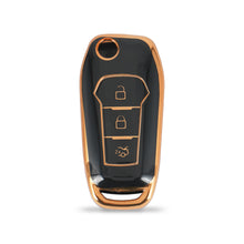 Load image into Gallery viewer, TPU Car Key Cover Fit for Ford New Ecosport | Endeavour | Freestyle | Aspire | Figo | New Fiesta Flip Key