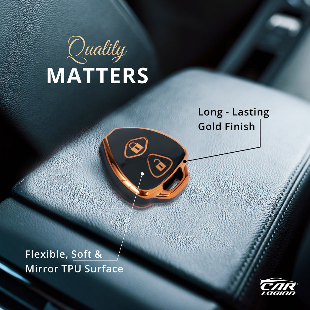 TPU Car Key Cover Fit for Old Toyota INNOVA 2 Button Key (T-14)
