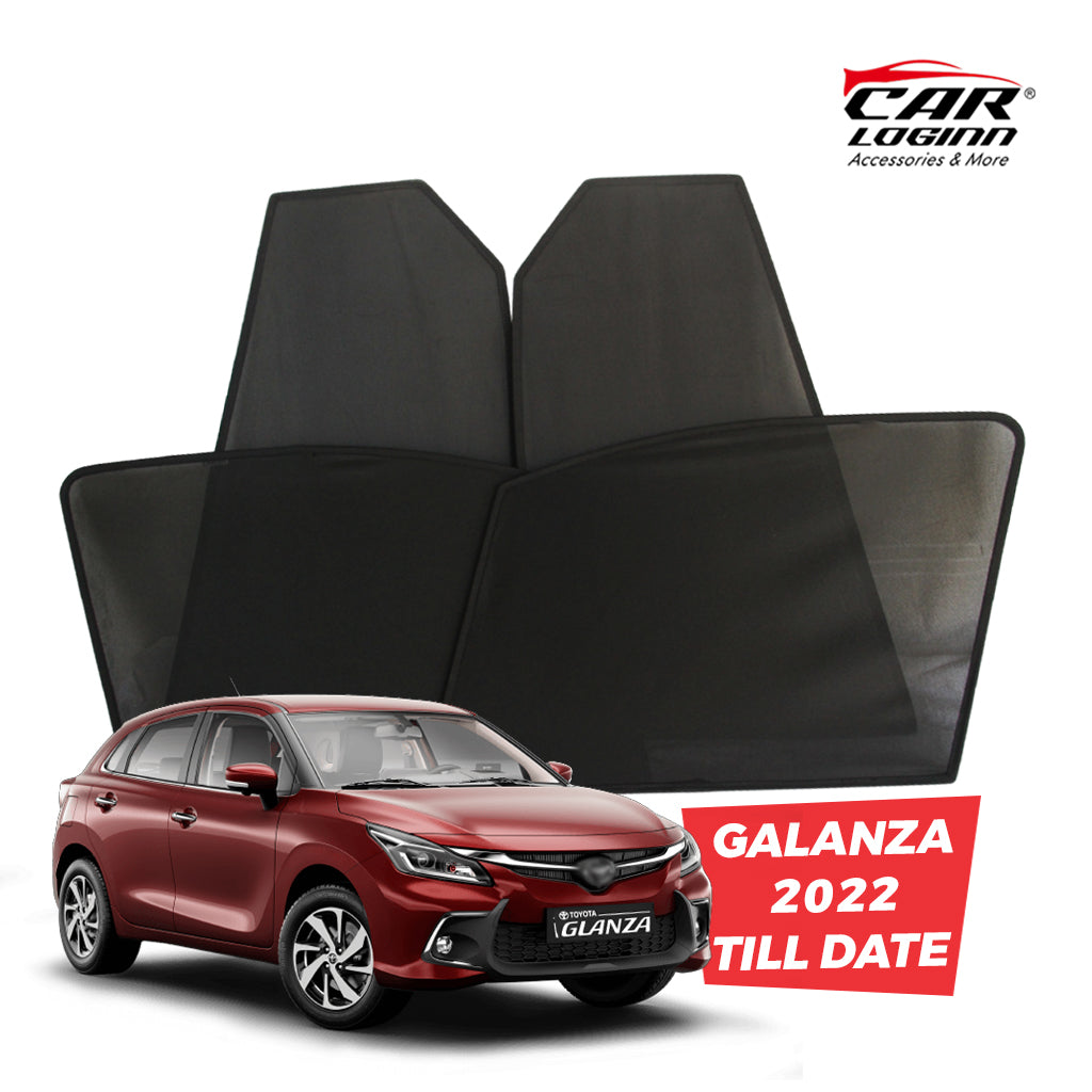 Toyota Glanza Magnetic Window Curtain/Car Sunshades - 4 Pieces
