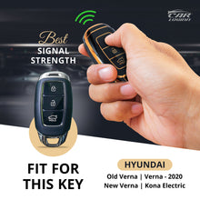Load image into Gallery viewer, TPU Car Key Cover Fit for Hyundai Old Verna | Verna -2020 | New Verna | Kona Electric (3 Button Smart Key)