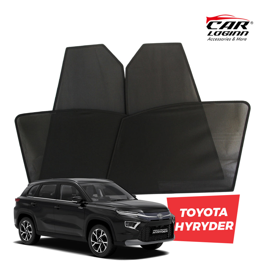 Toyota Hyryder Magnetic Window Curtain/Car Sunshades - 6 Pieces