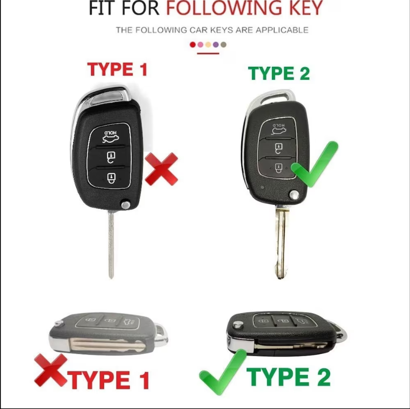 TPU Car Key Cover Fit for Hyundai Venue Exter Creta Aura