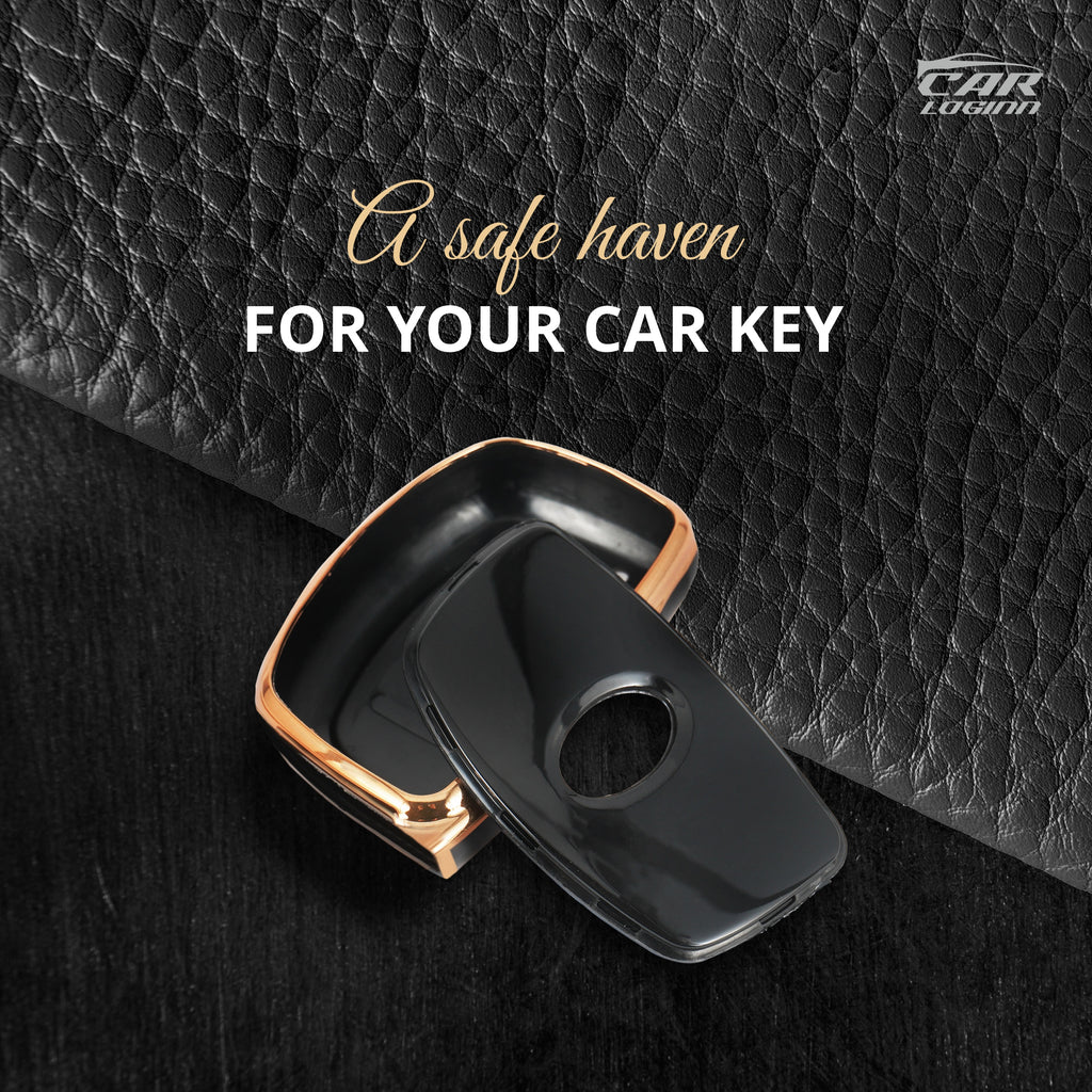 TPU Car Key Cover Fit for Hyundai New Creta Facelift | Grand i10 | Venue | Creta | Exter | Aura | Nios | Verna | i20 Elite (Push Button/Smart Key)