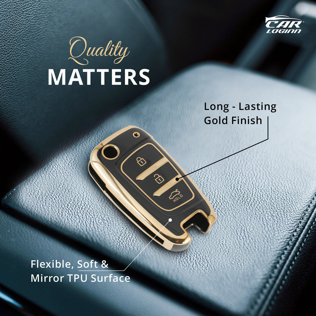 TPU Car Key Cover Fit for Hyundai New i20 Sportz 2023 | Verna 2020-21 | Old Verna Flip Key