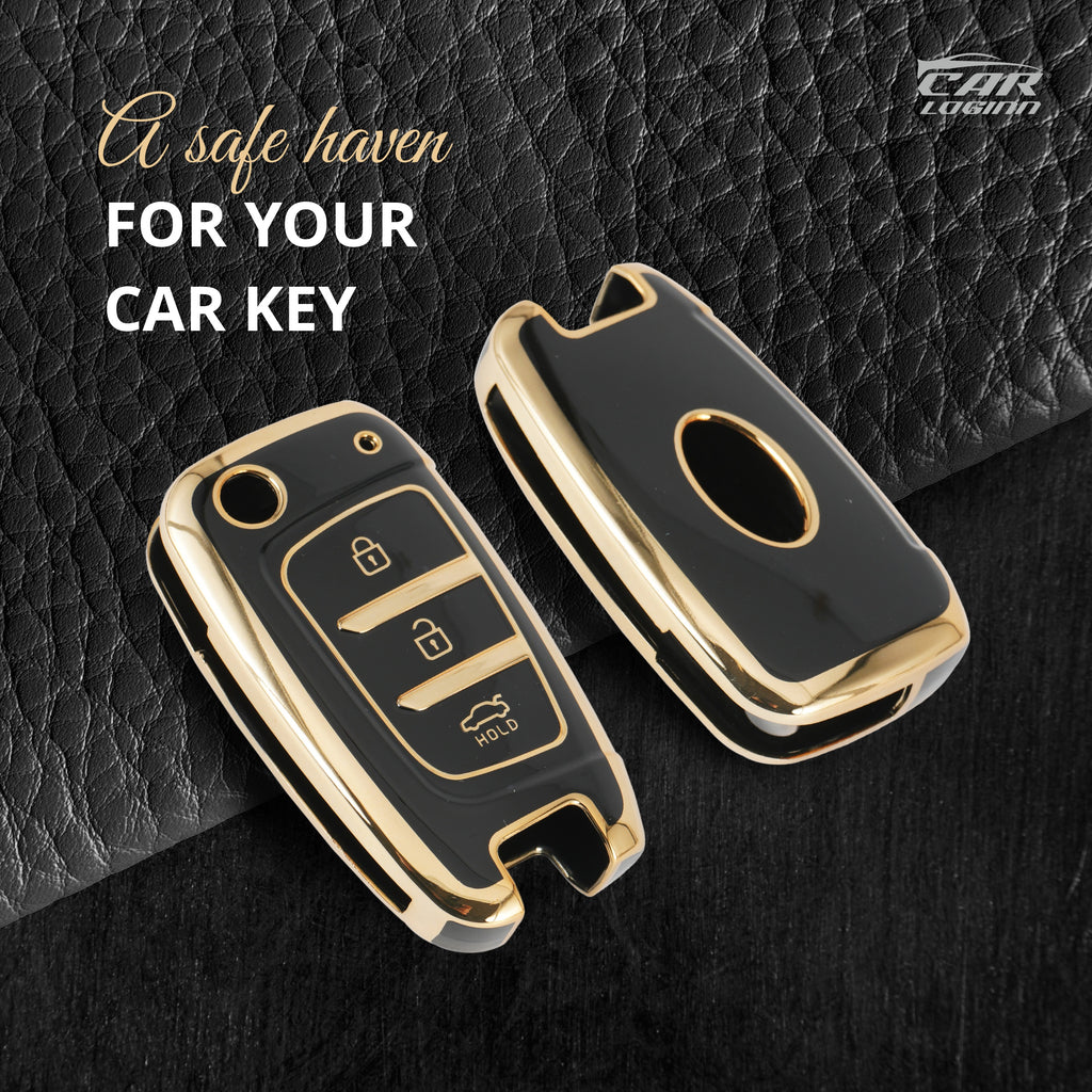 TPU Car Key Cover Fit for Hyundai New i20 Sportz 2023 | Verna 2020-21 | Old Verna Flip Key
