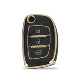 TPU Car Key Cover Fit for Small Key Hyundai Old i10 Grand | Old i20 | Xcent Flip Key