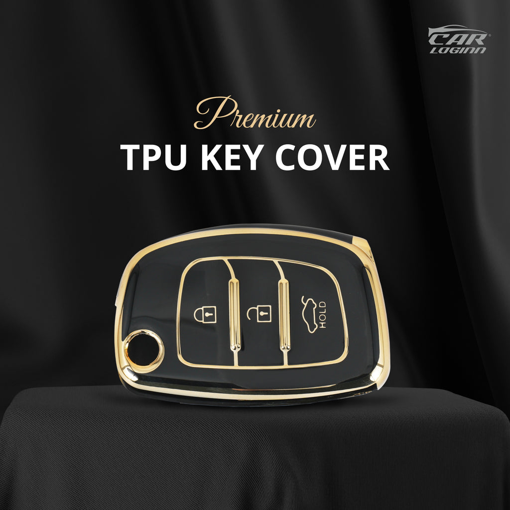 TPU Car Key Cover Fit for Small Key Hyundai Old i10 Grand | Old i20 | Xcent Flip Key