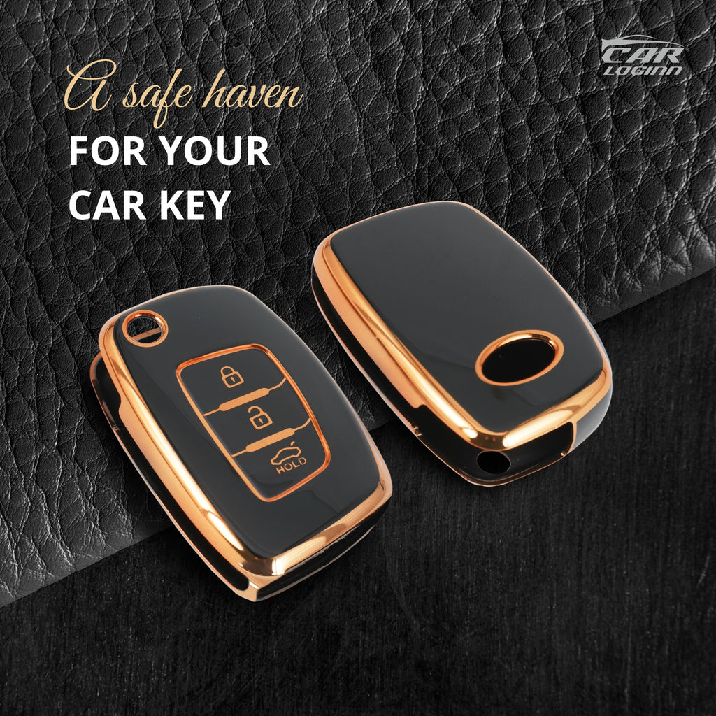 TPU Car Key Cover Fit for Hyundai Venue | Exter | Creta | Aura | i10 Grand Nios | Xcent | i20 Flip Key