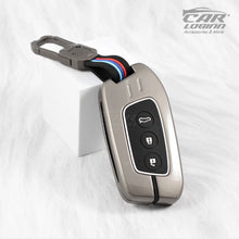 Load image into Gallery viewer, Metal Silicon Key Case for MG Hector | Windsor | Astor | Gloster Smart Key (3 Button)