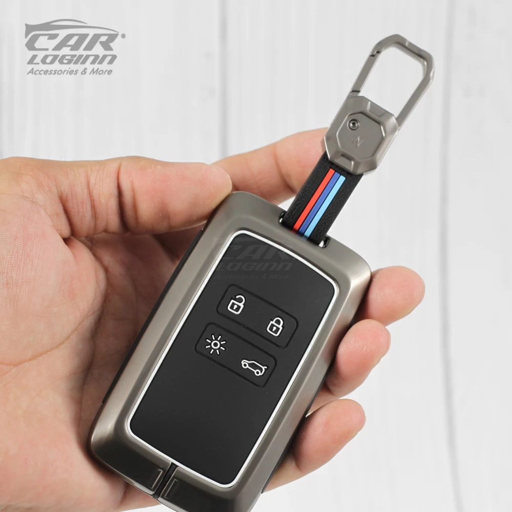 Metal Silicon Car Key Shell for Renault Triber Kiger New Kwid Smar Carloginn
