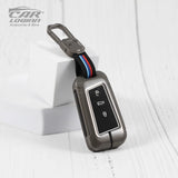 Metal Silicon Key Case for  Skoda Kushaq | Superb | Kodiaq | Slavia | Volkswagen Tiguan | Virtus  3 Button Smart Key