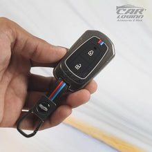 Load image into Gallery viewer, Metal Silicon Key Cover Fit for Tata Indica Vista | Indigo Manza (2 button remote key)