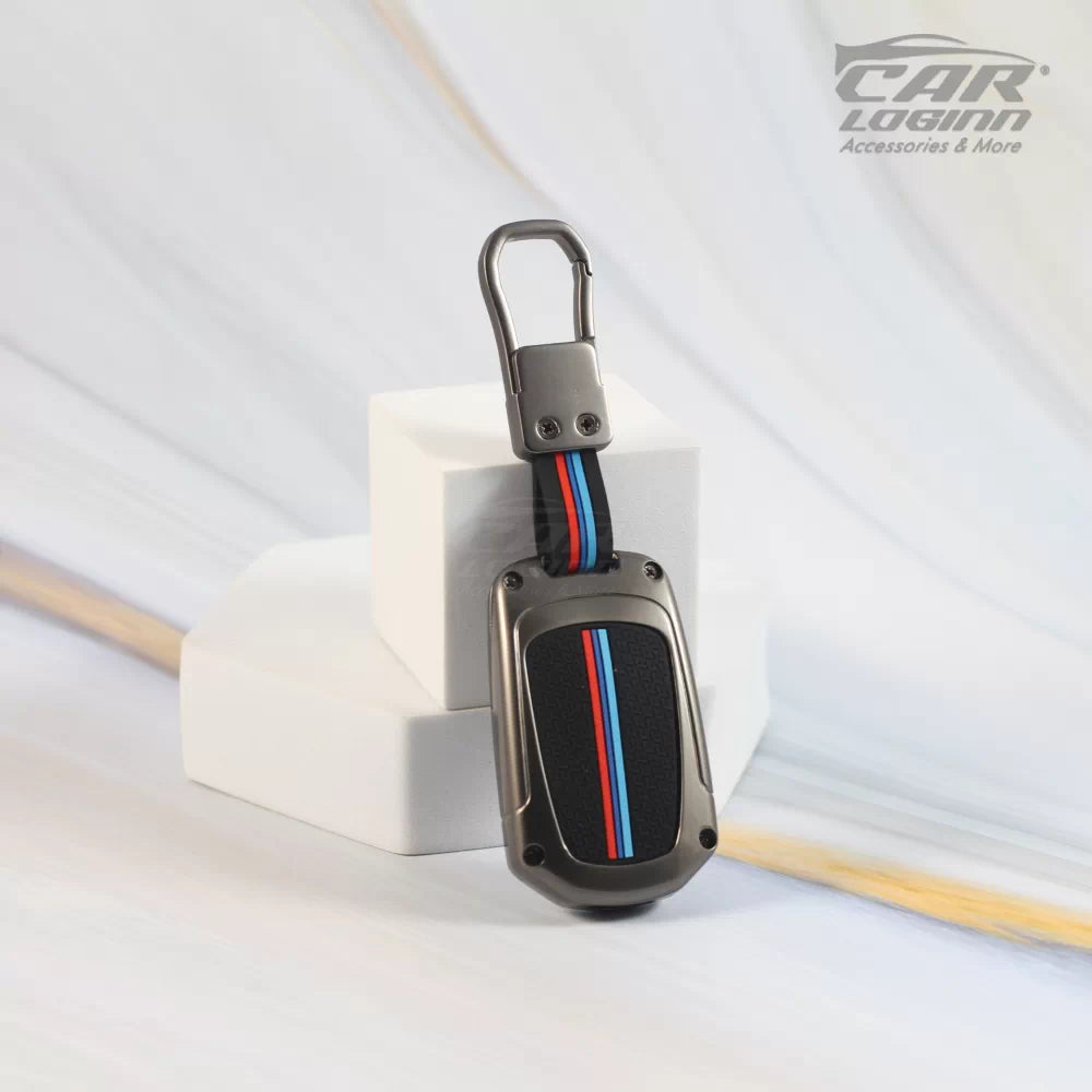 Metal Silicon Key Cover Fit for Tata Indica Vista | Indigo Manza (2 button remote key)