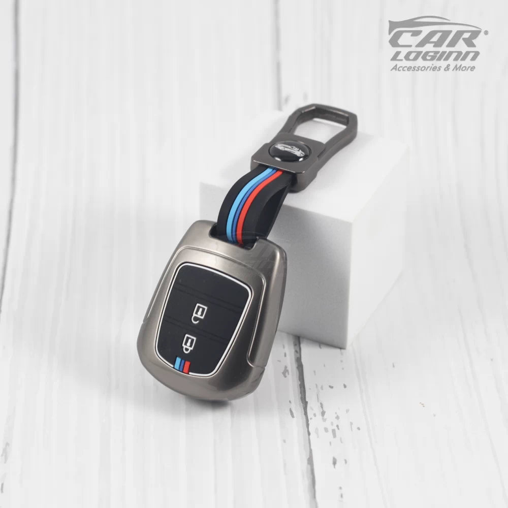 Metal Silicon Keycover for Hyundai Grand i10 | Santro (2 Button Key)