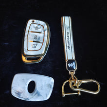 Load image into Gallery viewer, MARBLE TPU Car Key Cover Fit for Hyundai Xcent | Venue | Creta | Exter | Aura | i10 Nios | Elentra | i20 Elite (Push Button/Smart Key)