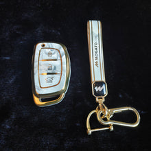Load image into Gallery viewer, MARBLE TPU Car Key Cover Fit for Hyundai Xcent | Venue | Creta | Exter | Aura | i10 Nios | Elentra | i20 Elite (Push Button/Smart Key)