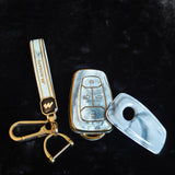 MARBLE TPU Car Key Cover Fit for Tata Altroz | Punch | Harrier | New Safari | Bolt | Tiago | Tigor | Gravitas | Nexon Smart Key