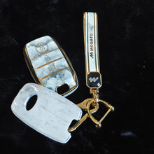 Load image into Gallery viewer, MARBLE TPU Car Key Cover Fit for KIA Seltos | KIA Sonet | KIA Carens (3 Button Smart Key)