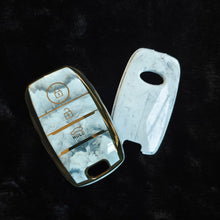 Load image into Gallery viewer, MARBLE TPU Car Key Cover Fit for KIA Seltos | KIA Sonet | KIA Carens (3 Button Smart Key)