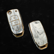 Load image into Gallery viewer, MARBLE TPU Car Key Cover Fit for Tata Punch | Harrier | Tigor | Bolt| Nexon | Hexa | Zest | Tiago Flip Key