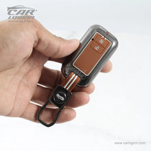 Load image into Gallery viewer, Zinc Alloy Metal Soft Silicon Key Case for Maruti Suzuki Grand Vitara | Fronx | New Brezza | XL 6 | Ignis | Baleno | New Ertiga | Ignis | New Swift | New Dezire 2 Button Smart Key - TAN COLOR
