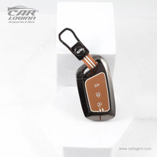 Load image into Gallery viewer, Carloginn Luxury Zinc Alloy Metal Soft Silicon Key Case for MG Hector | Windsor | Astor | Gloster Smart Key (3 Button)
