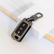 Load image into Gallery viewer, Metal Silicon Alloy Key case for Tata Harrier | Punch | Tigor | Bolt | Nexon | Hexa | Zest | Tiago Flip Key (3 Button Flip Key)